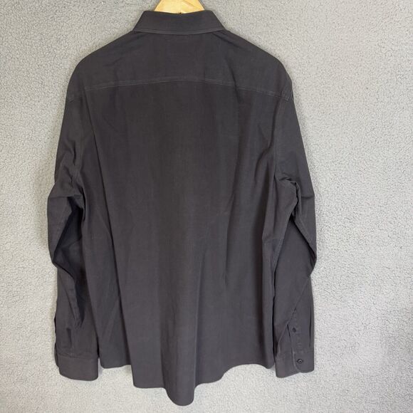 Untuckit Shirt Men's 2XLT Black Long Sleeve Button‎ Up Casual Wrinkle Free - Picture 6 of 6